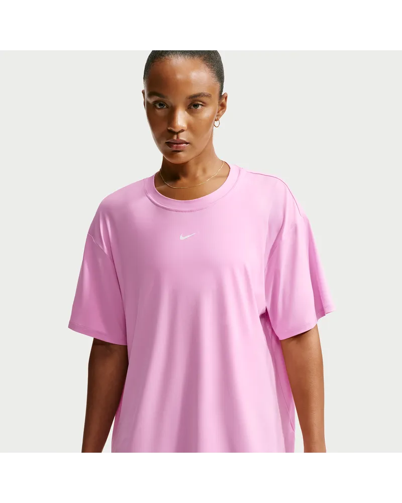 Nike One Dri-FIT-Kurzarmshirt für Damen - Pink Pink