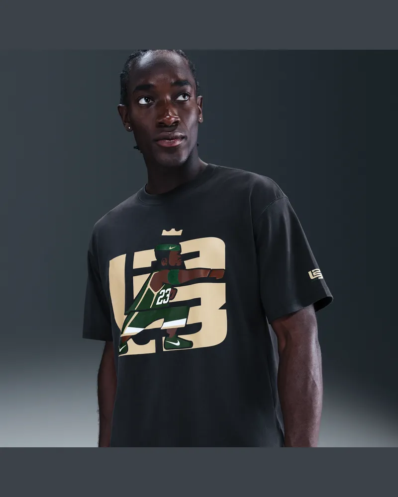 Nike LeBron "From This Point Forward" Basketball-T-Shirt (Herren) - Schwarz Schwarz