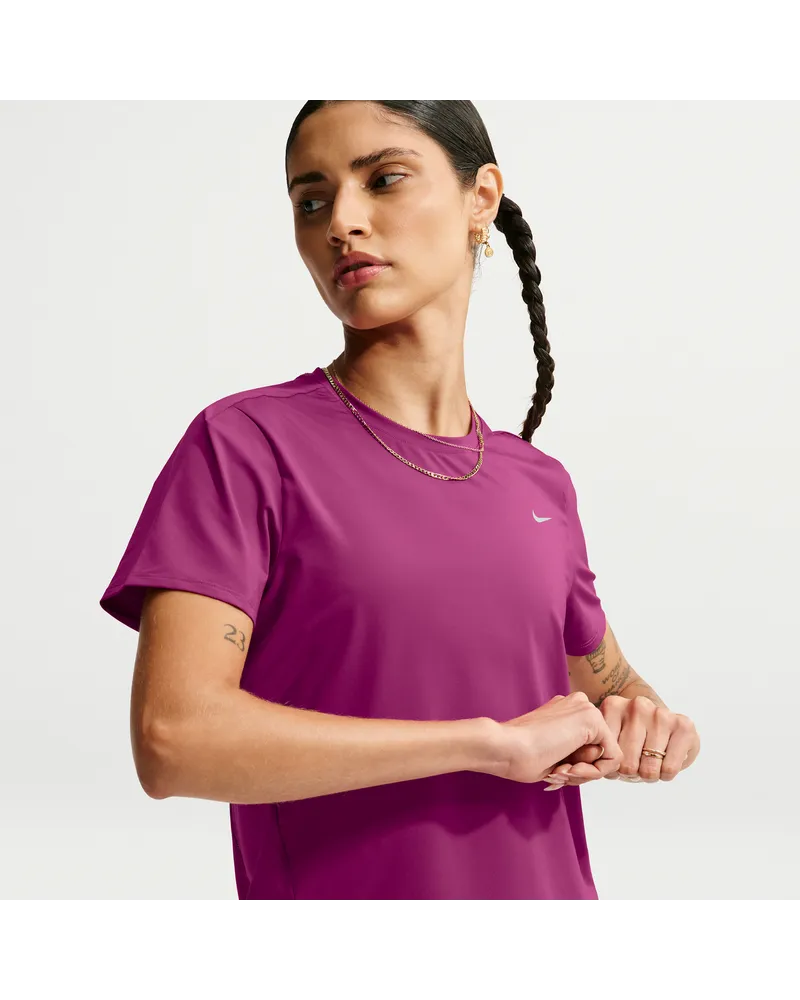 Nike Swift Dri-FIT Kurzarm-Laufoberteil (Damen) - Rot Rot