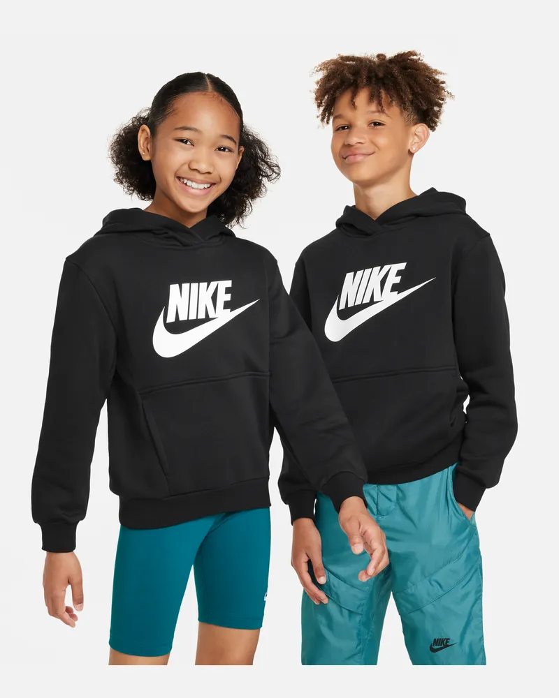 Nike Club Fleece Hoodie für ältere Kinder - Schwarz Schwarz