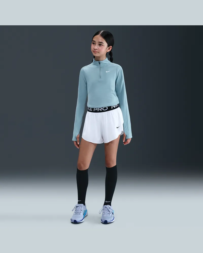 Nike Pro Dri-FIT 2-in-1-Shorts (ältere Kinder, Mädchen) - Weiß Weiß