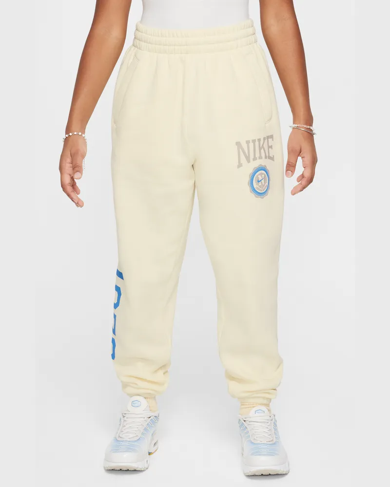 Nike Sportswear Club Fleece lockere Hose (Mädchen) - Weiß Weiß