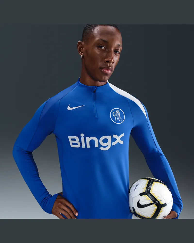 Nike FC Chelsea Strike Third Total 90  Dri-FIT Fußball-Drill-Strickoberteil (Herren) - Blau Blau