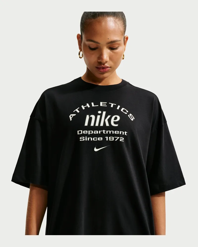 Nike Oversize-T-Shirt (Damen) - Schwarz Schwarz