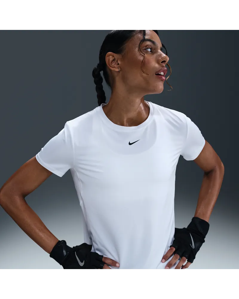 Nike One Classic Dri-FIT Kurzarm-Oberteil für Damen - Weiß Weiß