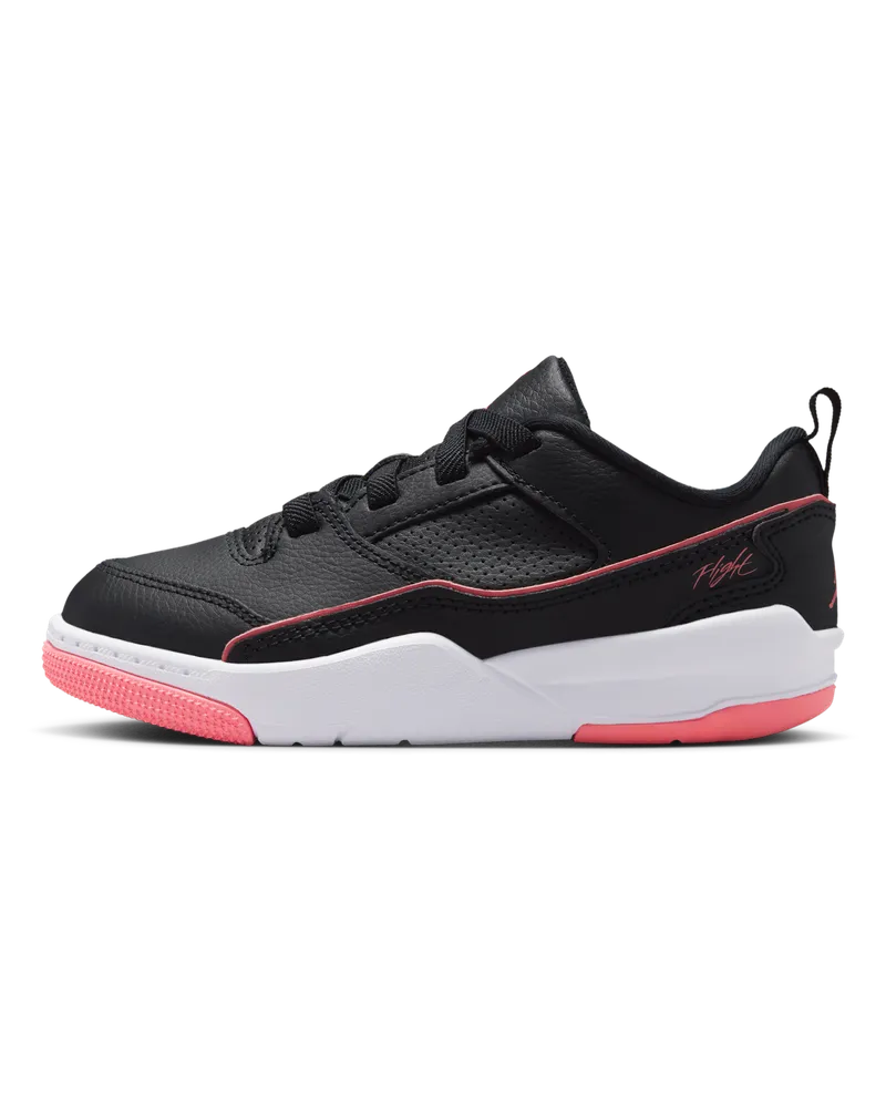 Jordan Flight Court Schuh (jüngere Kinder) - Schwarz Schwarz