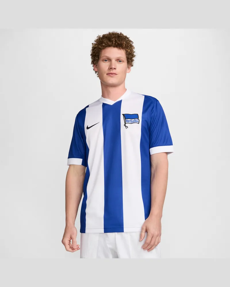 Nike Hertha BSC 2024/25 Stadium Home  Replica Fußballtrikot mit Dri-FIT-Technologie für Herren - Blau Blau