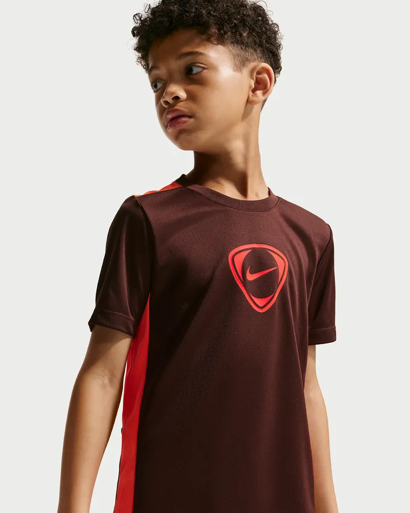 Nike Academy+ Dri-FIT Kurzarm-Fußballoberteil (ältere Kinder) - Lila Lila