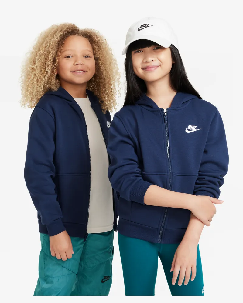 Nike Club Fleece Kapuzenjacke für ältere Kinder - Blau Blau