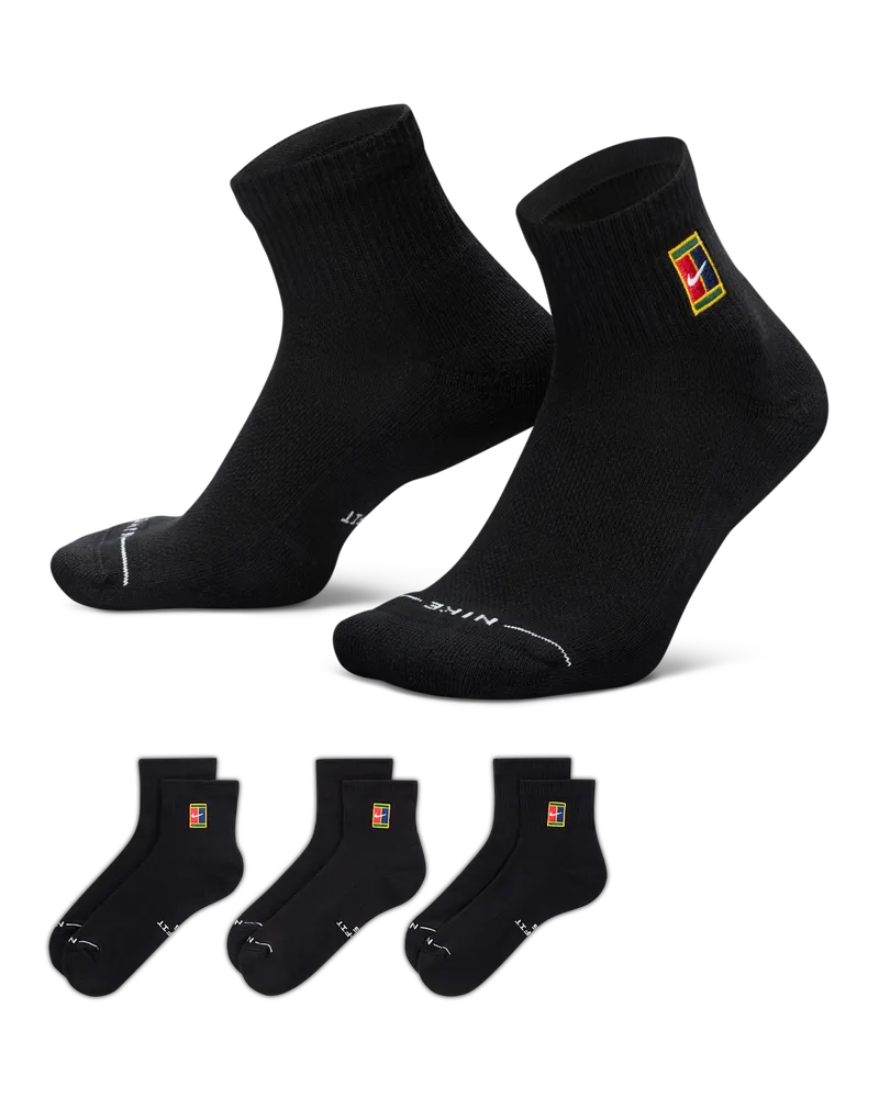 Nike Everyday Elevated Knöchelsocken (3 Paar) - Schwarz Schwarz