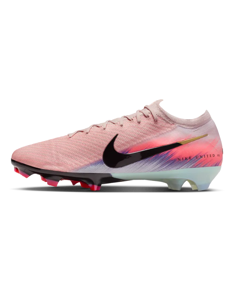 Nike United Mercurial Vapor 16 Elite Low-Top-Fußballschuh für normalen Rasen - Pink Pink