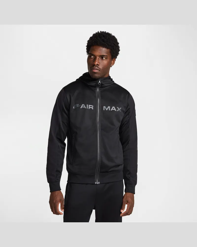 Nike Sportswear Air Max Herren-Hoodie mit durchgehendem Reißverschluss - Schwarz Schwarz