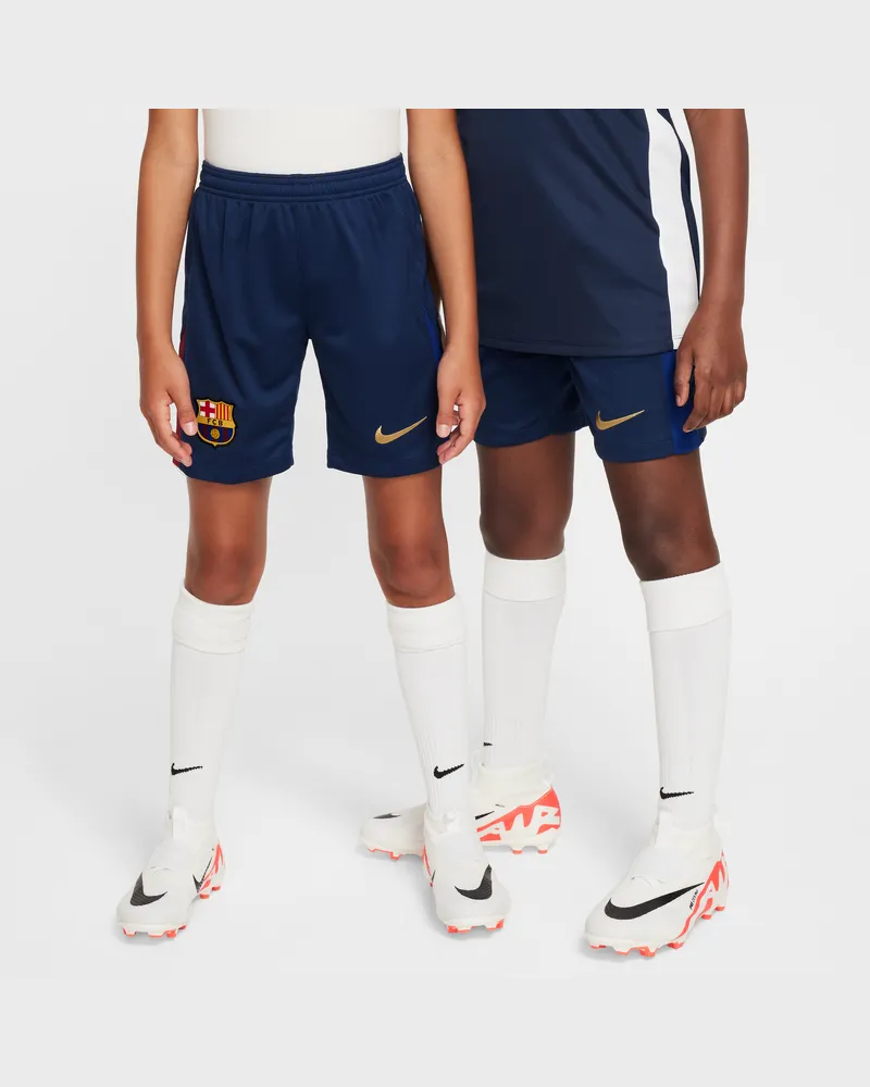 Nike FC Barcelona 2024/25 Stadium Home  Replika-Fußballshorts mit Dri-FIT-Technologie (ältere Kinder) - Blau Blau