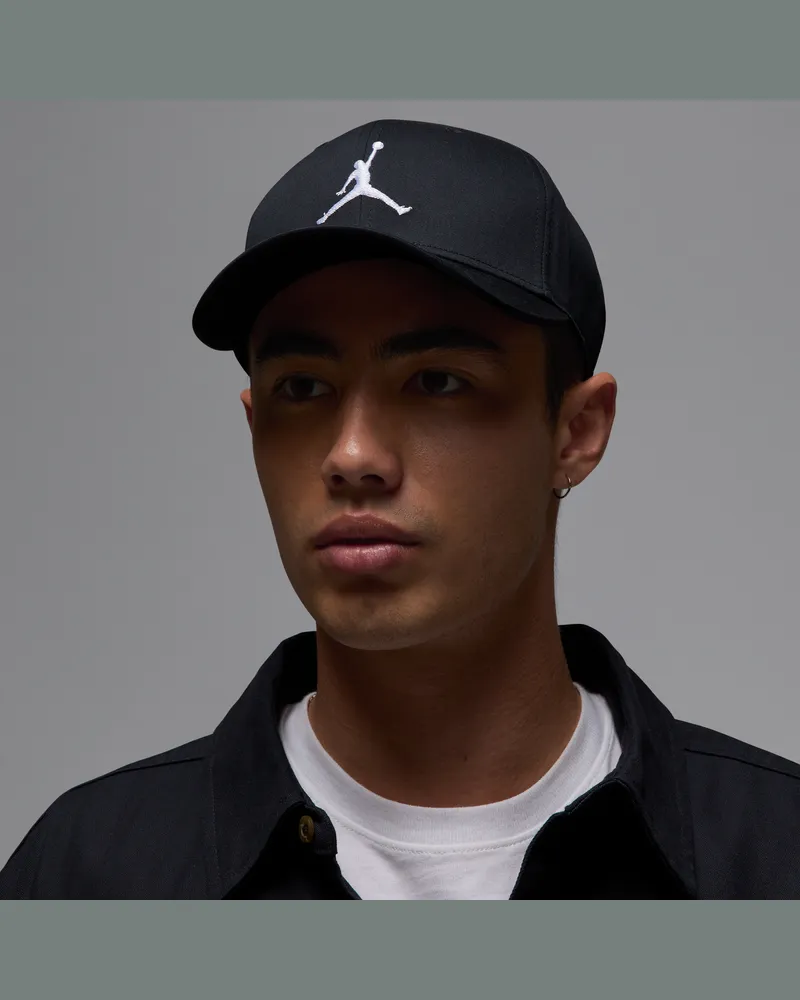 Jordan Rise strukturierte Cap mit gebogenem Schirm - Schwarz Schwarz