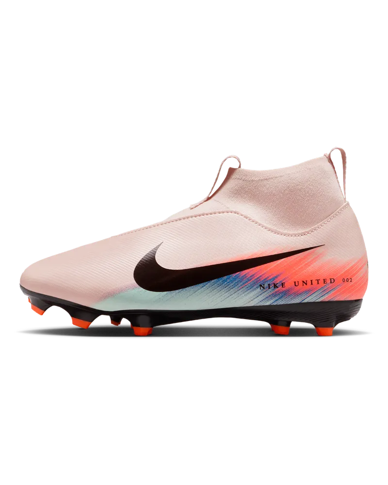 Nike United Jr. Mercurial Superfly 10 Academy High-Top-Fußballschuh für verschiedene Böden (ältere Kinder) - Pink Pink