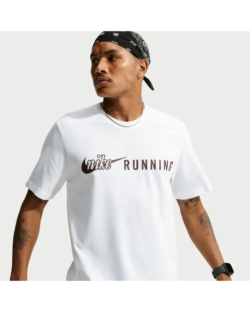 Nike Dri-FIT Lauf-T-Shirt (Herren) - Weiß Weiß