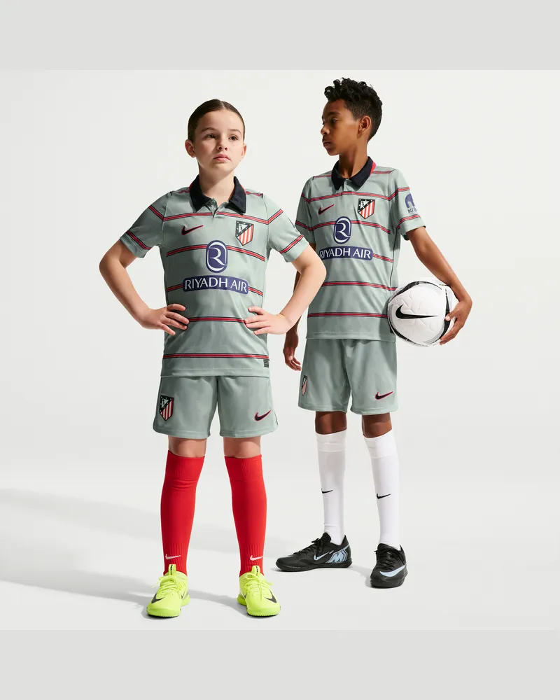 Nike Atlético Madrid 2026/27 Stadium Third  Replika-Fußballshorts mit Dri-FIT-Technologie (ältere Kinder) - Grau Grau