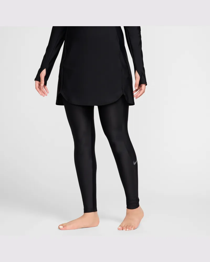 Nike Swim Victory Damen-Leggings mit schmaler Passform - Schwarz Schwarz