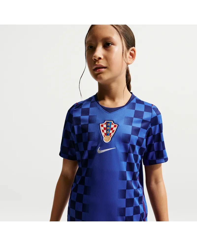 Nike Kroatien 2026  Dri-FIT Replika-Fußballtrikot Auswärtsspiel (ältere Kinder) - Blau Blau