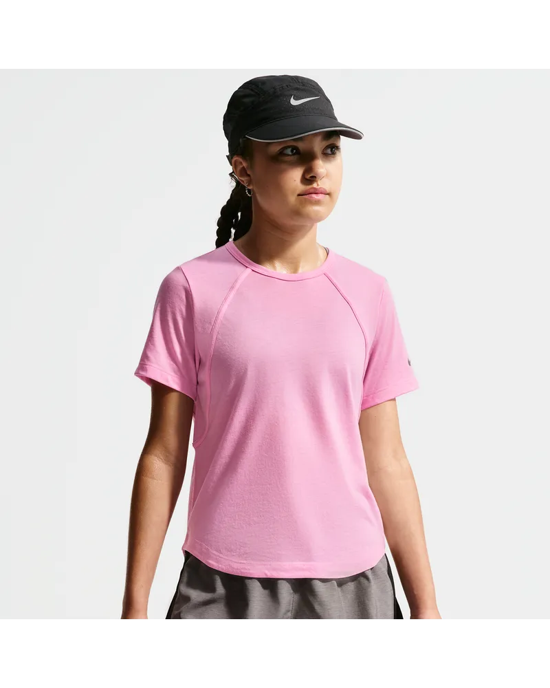 Nike Tempo Dri-FIT Kurzarm-Oberteil für ältere Kinder (Mädchen) - Pink Pink