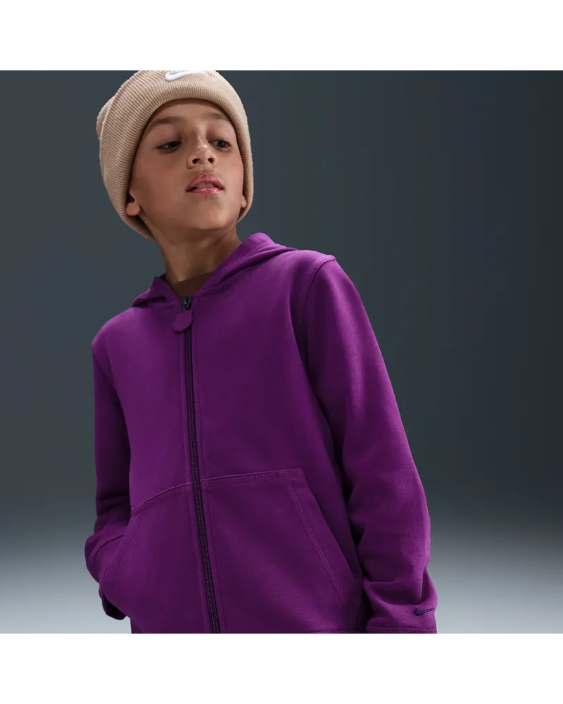 Nike FC Barcelona Club  Fußball-Kapuzenjacke für ältere Kinder (Jungen) - Lila Lila