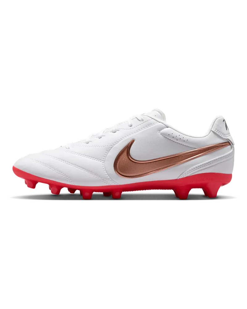 Nike Tiempo Ligera Pro Low-Top-Fußballschuh für Kunstrasen - Weiß Weiß