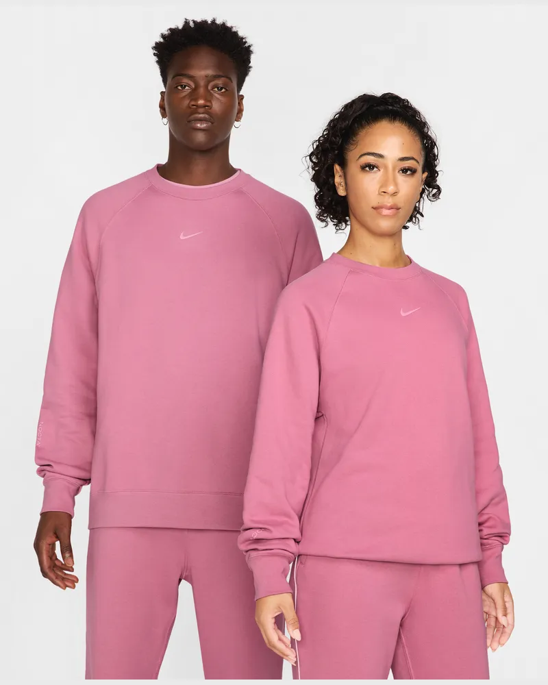 Nike NOCTA CS Fleece-Pullover mit Rundhalsausschnitt (Herren) - Pink Pink