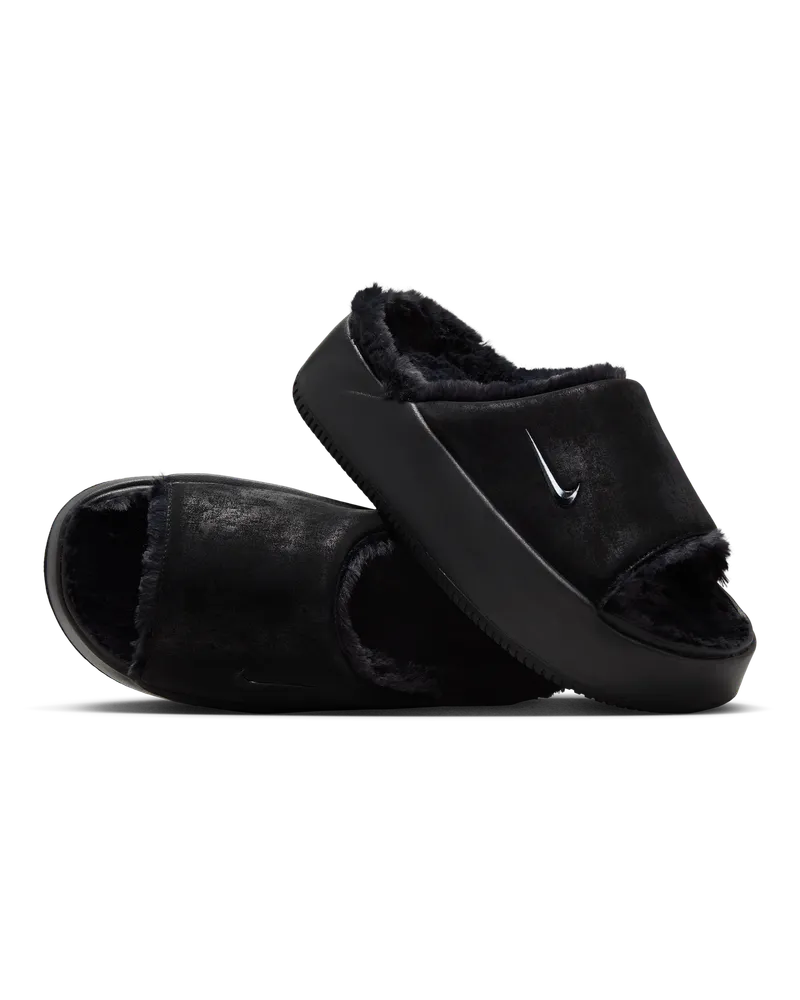 Nike Calm Elevation Fur Slides (Damen) - Schwarz Schwarz