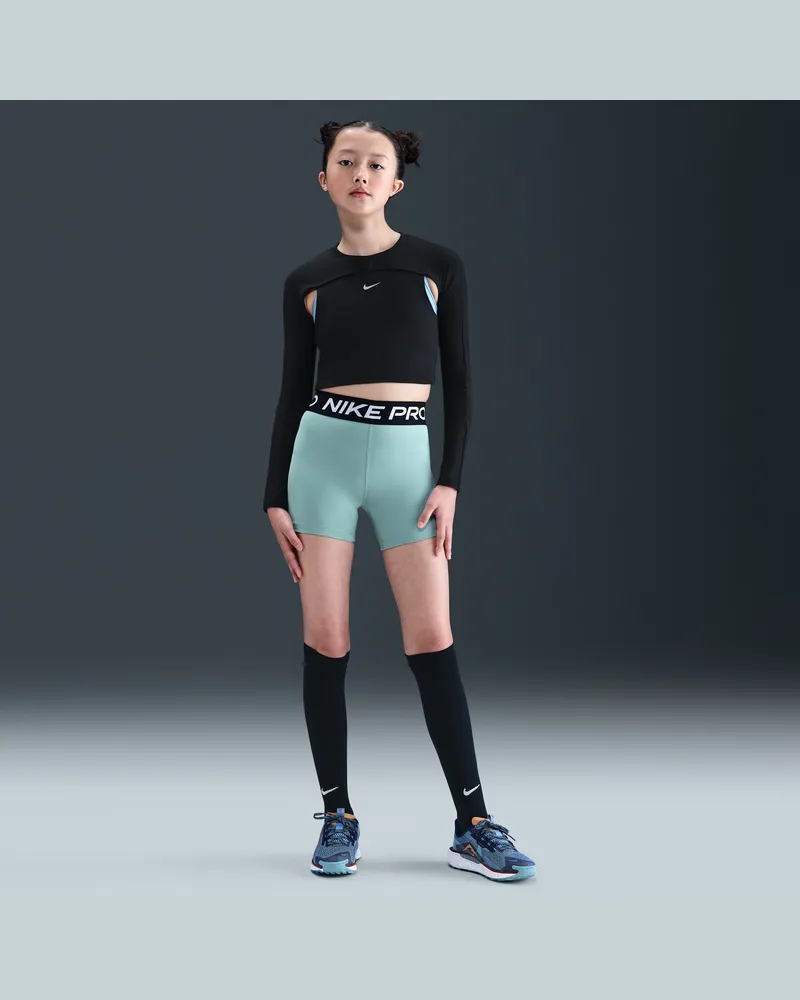 Nike Pro Dri-FIT Shorts (ca. 8 cm) (Mädchen) - Grün Grün