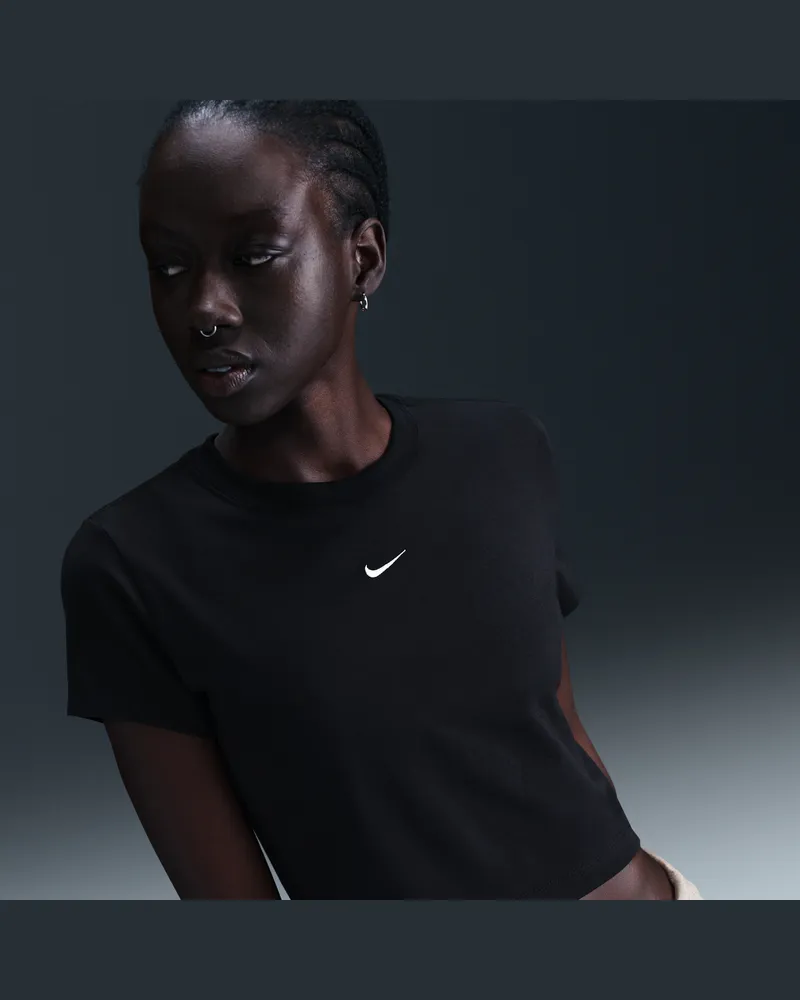 Nike Sportswear Chill Knit Kurz-T-Shirt (Damen) - Schwarz Schwarz