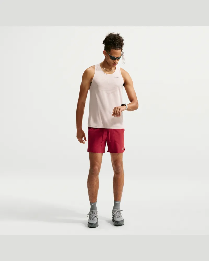 Nike Stride Dri-FIT Laufshorts mit integriertem Slip (ca. 12,5 cm) (Herren) - Rot Rot