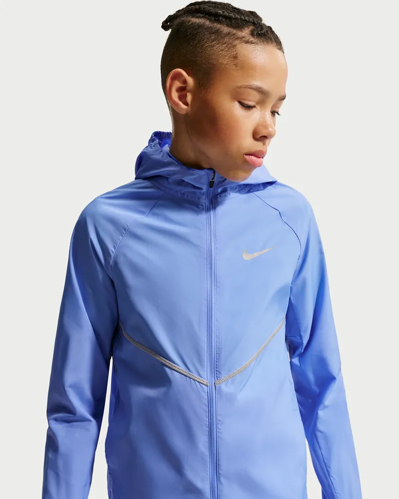 Nike Miler Repel Trainingsjacke mit UV-Schutz (Kinder) - Blau Blau