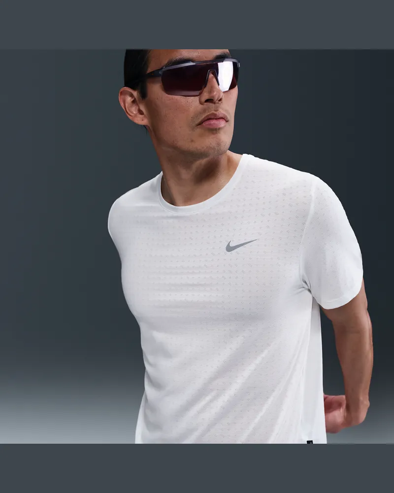 Nike Miler Breathe kurzärmliges Dri-FIT-Laufoberteil (Herren) - Weiß Weiß