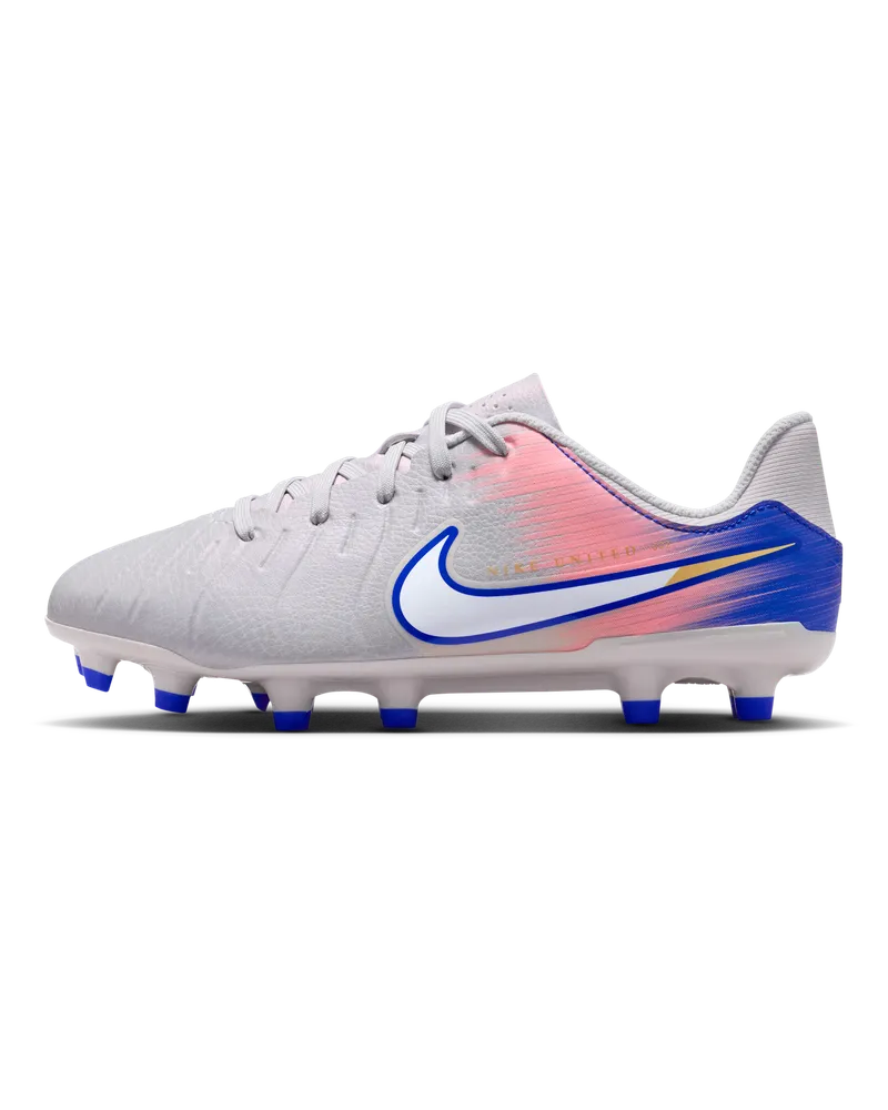 Nike United Jr. Tiempo Legend 10 Academy Low-Top-Fußballschuh für verschiedene Böden (ältere Kinder) - Grau Grau