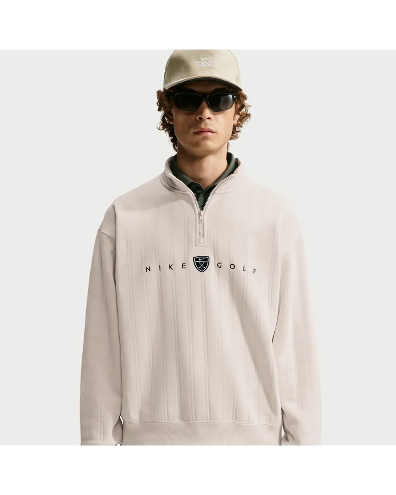 Nike Fairway Fresh Therma-FIT Oversize-Golfoberteil mit Halbreißverschluss für Herren - Braun Braun