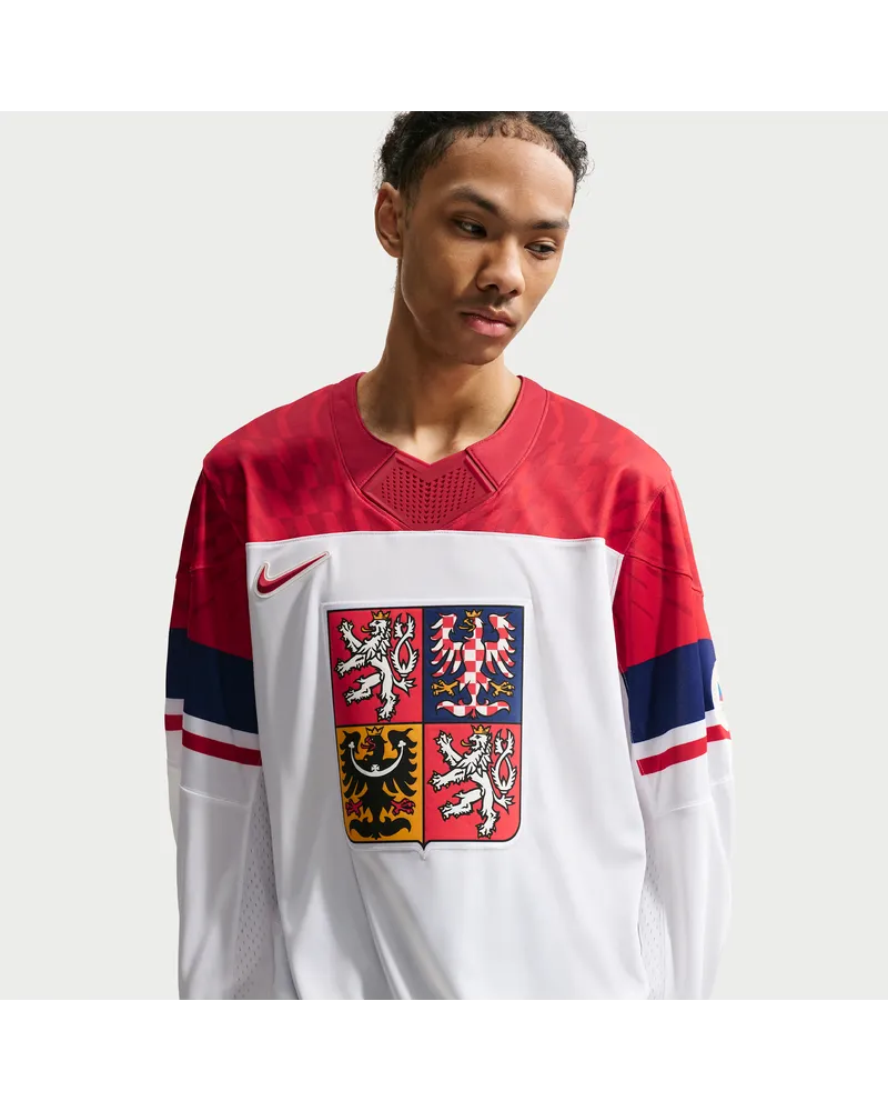 Nike Team Tschechien" Herren-Hockeytrikot - Weiß Weiß