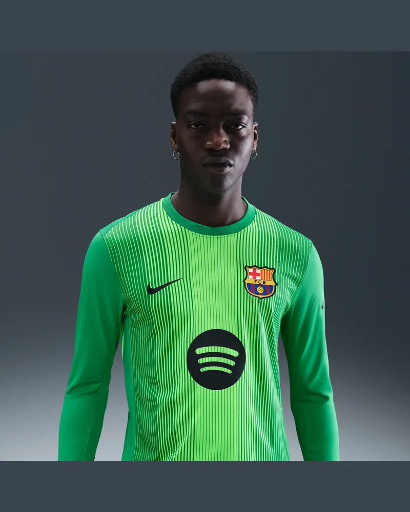 Nike FC Barcelona 2025/26 Stadium Goalkeeper  Dri-FIT Replika-Longsleeve-Fußballtrikot (Herren) - Grün Grün