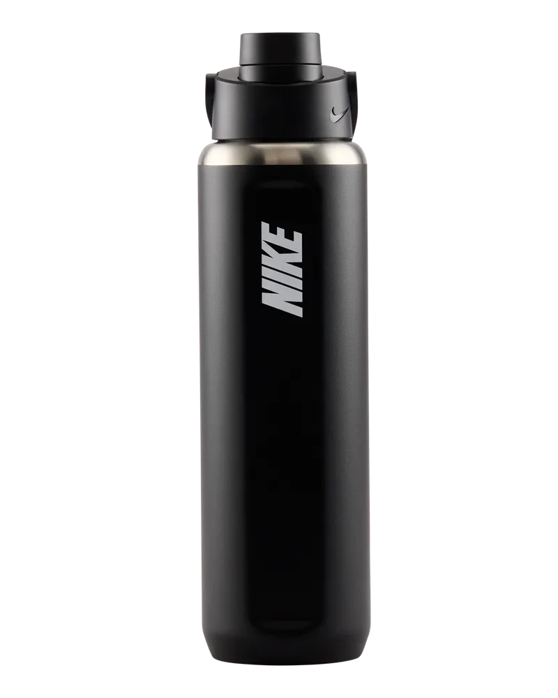 Nike Recharge Trinkflasche aus Edelstahl (710 ml) - Schwarz Schwarz
