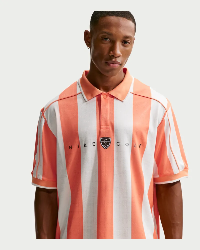 Nike Fairway Fresh Dri-FIT Golf-Kurzarm-Poloshirt in weiter Passform (Herren) - Orange Orange