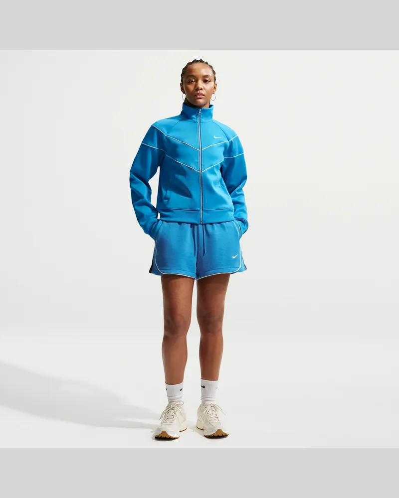 Nike weite Fleece-Shorts mit mittelhohem Bund (Damen, ca. 7,5 cm) - Blau Blau