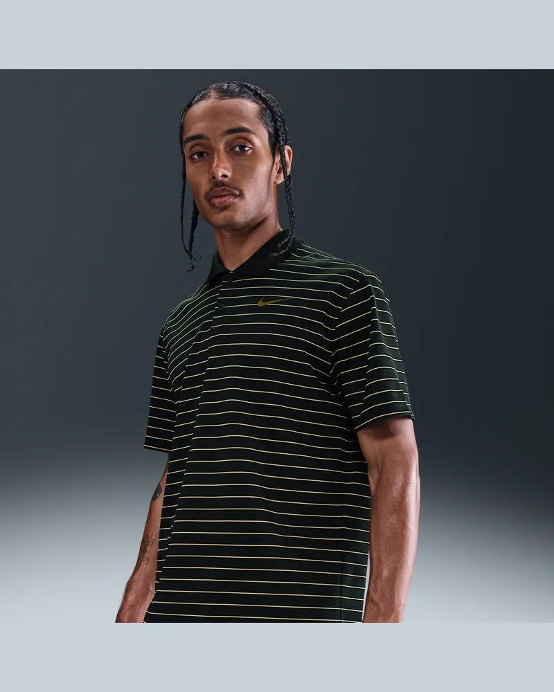 Nike Dri-FIT Victory gestreiftes Golf-Poloshirt für Herren - Grün Grün