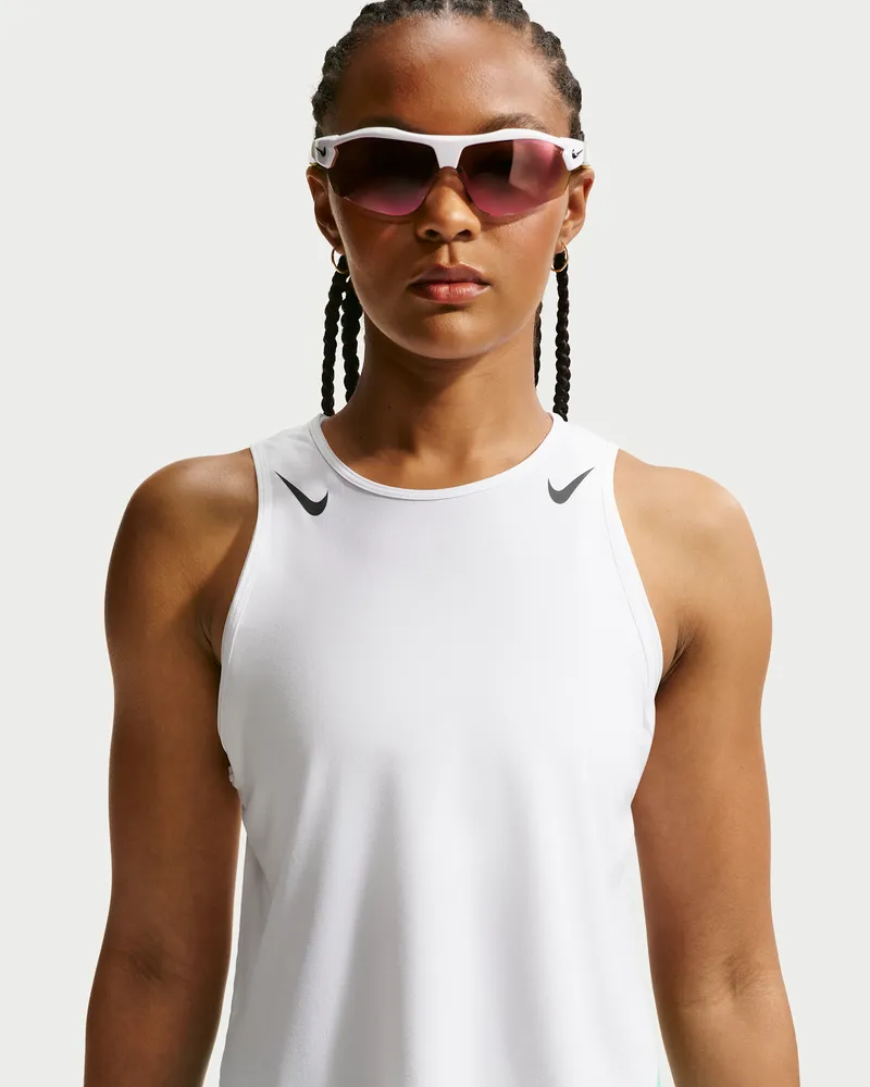 Nike AeroSwift Dri-FIT-ADV-Lauf-Tanktop im Crop-Design für Damen - Weiß Weiß