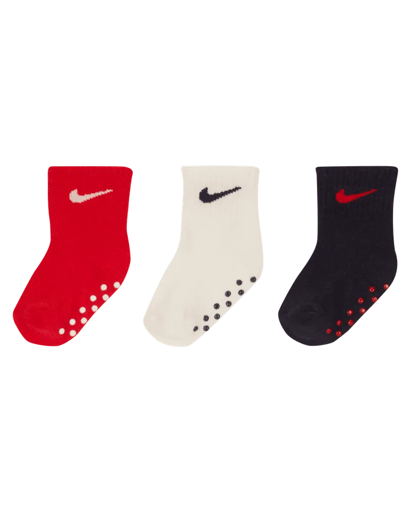Nike Swoosh rutschfeste Knöchelsocken (Kleinkinder, 3 Paar) - Multi-Color Multi-color