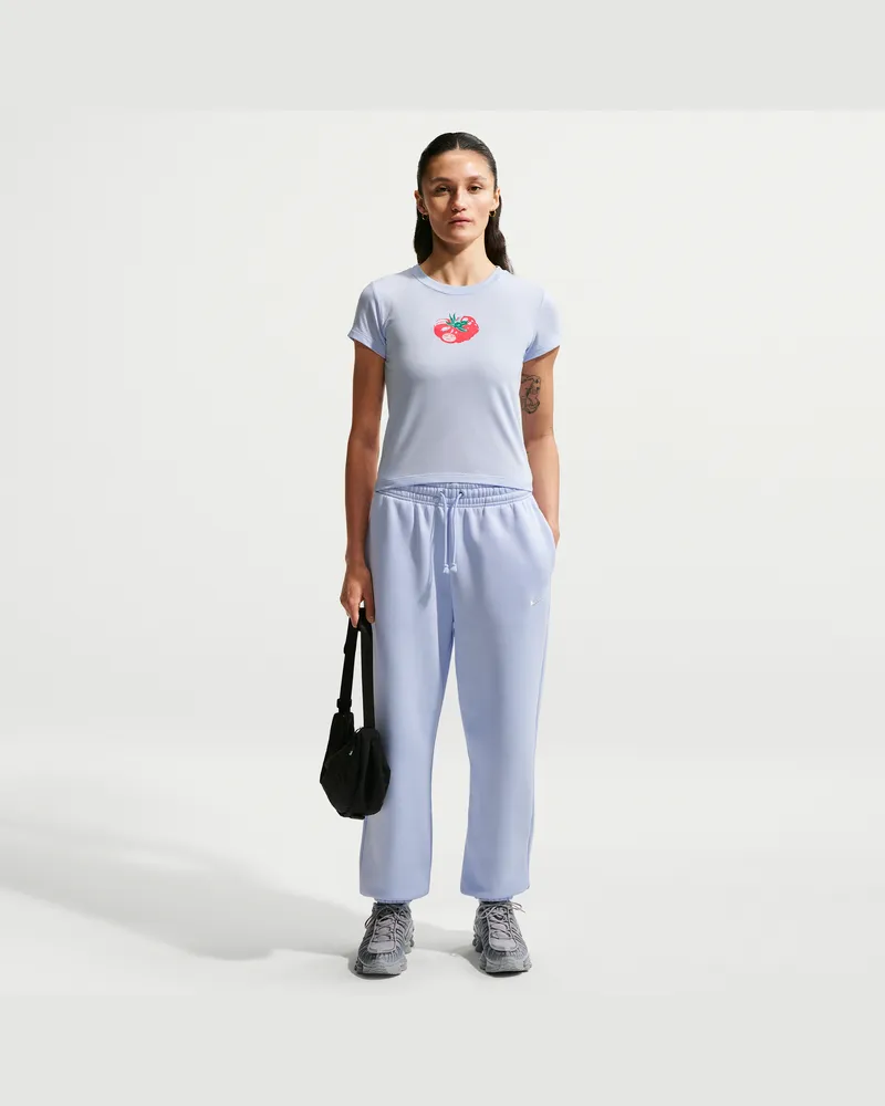 Nike Phoenix Fleece Oversize-Trainingshose mit hohem Taillenbund für Damen - Blau Blau