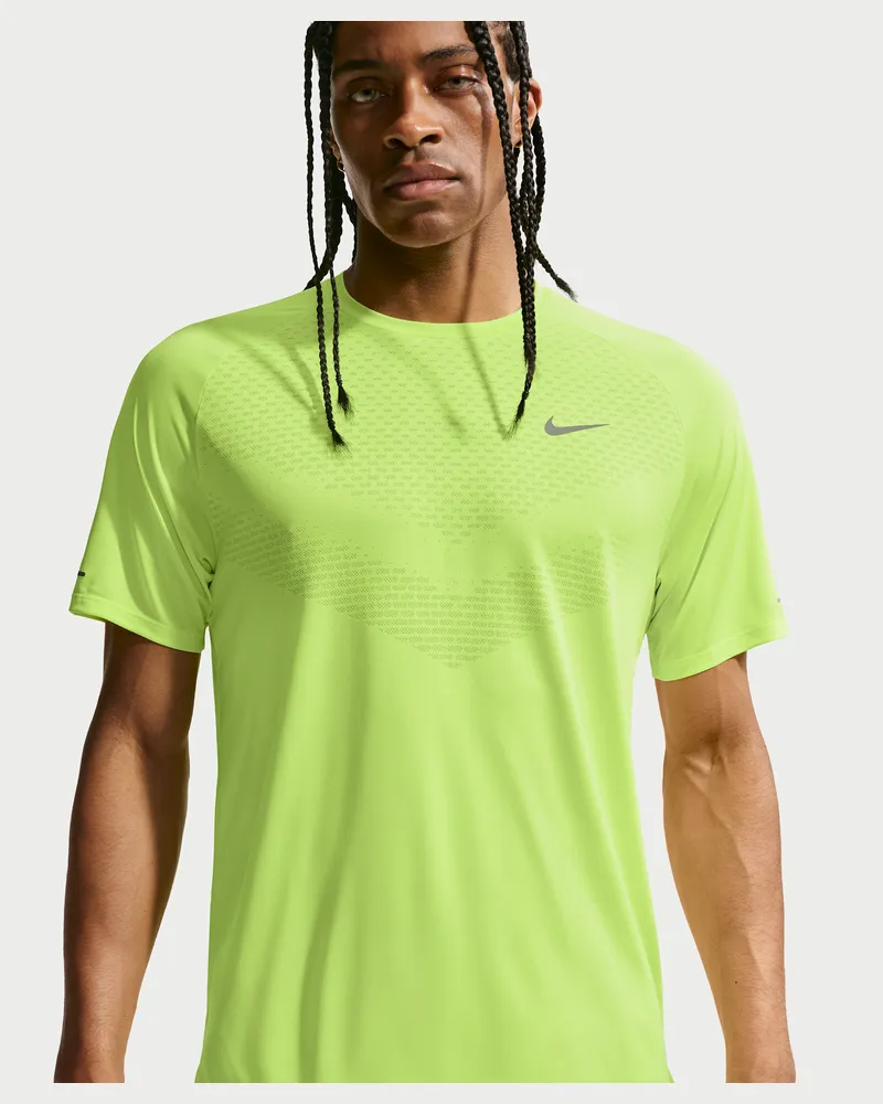 Nike Stride Dri-FIT ADV Kurzarm-Laufoberteil (Herren) - Gelb Gelb