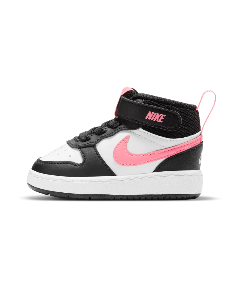 Nike Court Borough Mid 2 Schuh für Babys und Kleinkinder - Schwarz Schwarz