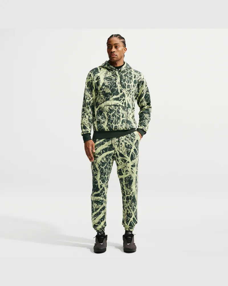 Nike Ja Fleece-Basketballhose mit Bündchen (Herren) - Grün Grün