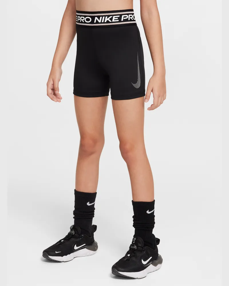 Nike Pro Shorts (Mädchen, ca. 7,5 cm) - Schwarz Schwarz