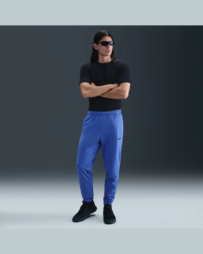 Nike Therma schmal zulaufende Therma-FIT Fitnesshose für Herren - Blau Blau