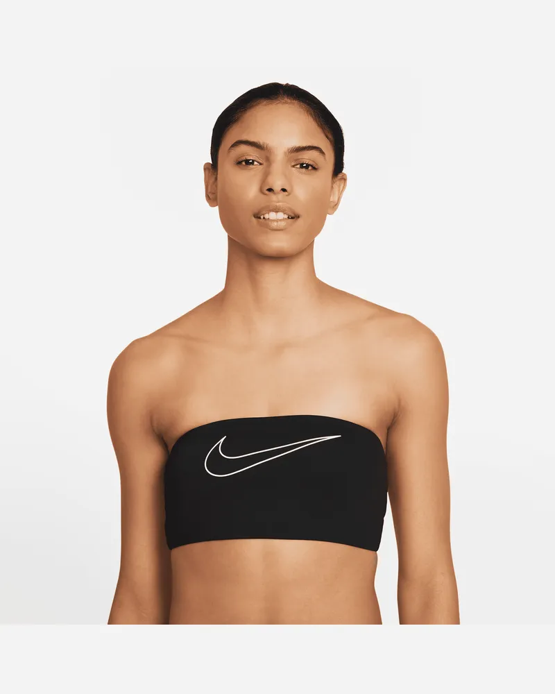 Nike Bandeau-Bikini-Oberteil für Damen - Schwarz Schwarz